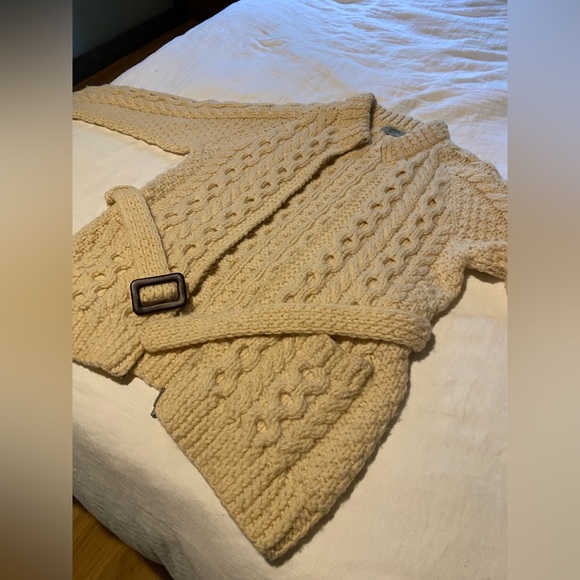 Irish Wool Fisherman's Sweater - Picture 4 of 5